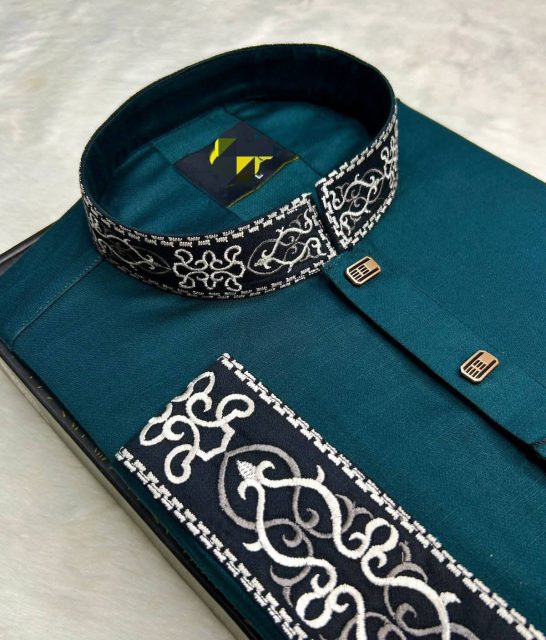 কটন কাপড়ের মধ্যে আলপোনা এমব্রয়ডারি করা